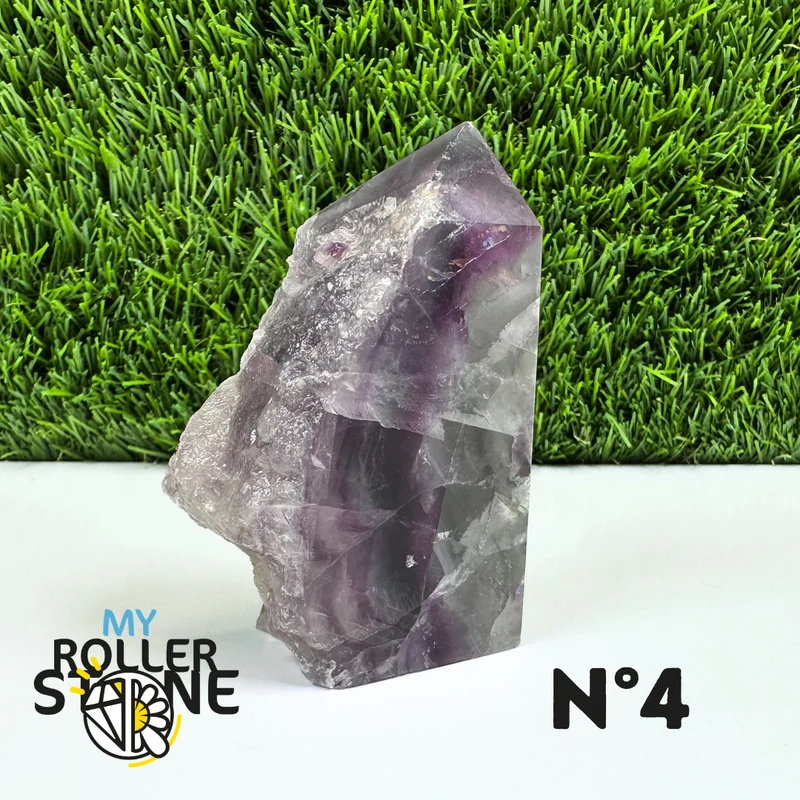 Puntas de piedra rectangulares de fluorita arcoíris