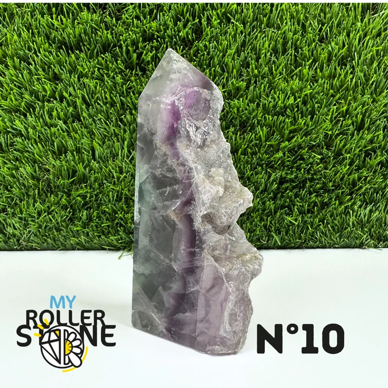 Puntas de piedra rectangulares de fluorita arcoíris
