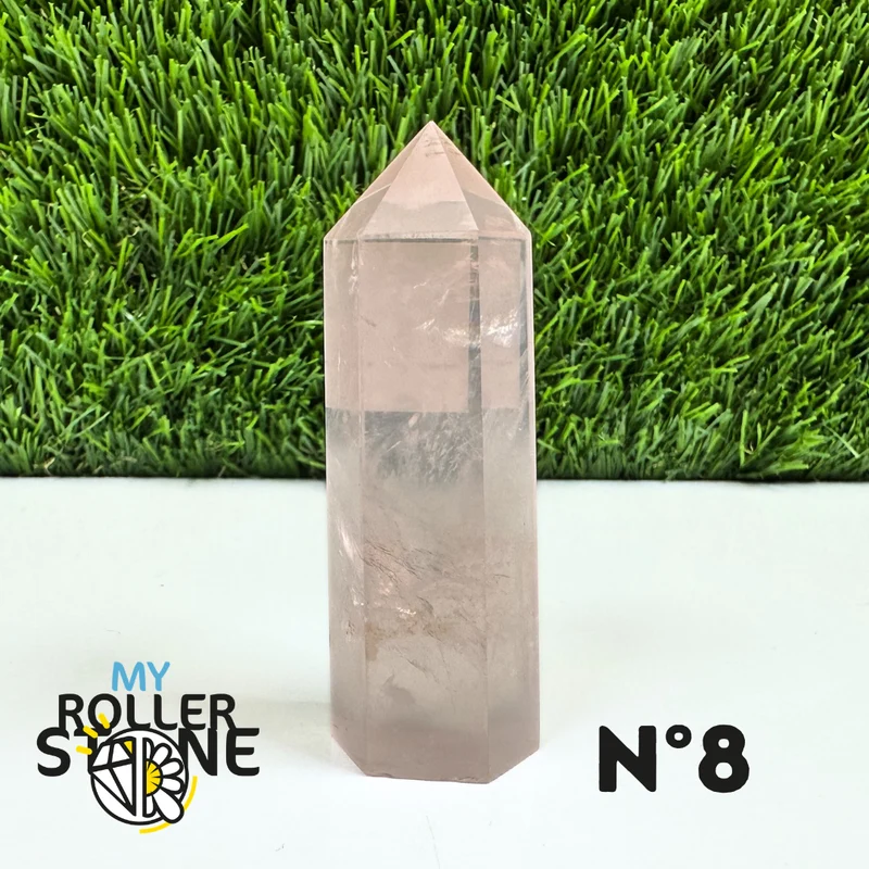 Puntas de piedra de cuarzo rosa