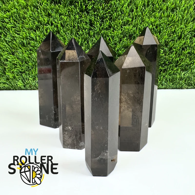 Puntas de piedra de cuarzo ahumado