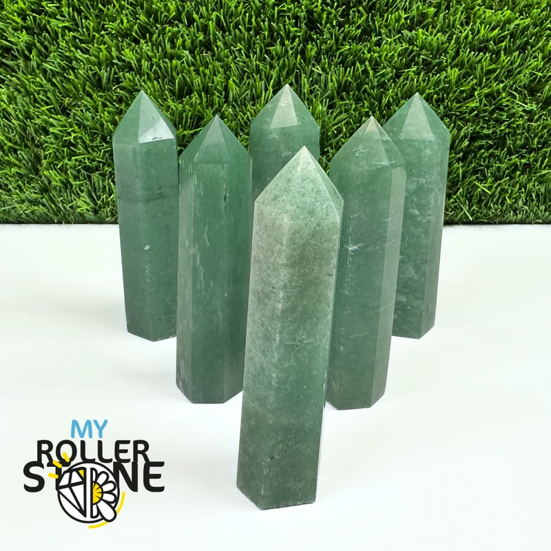 Púas de piedra de aventurina verde
