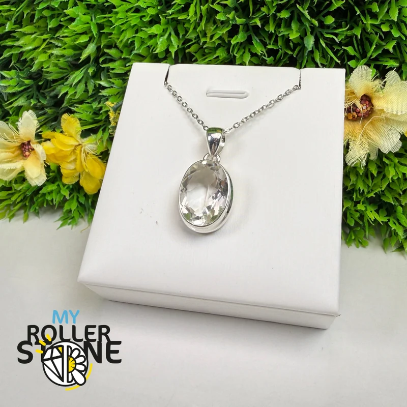 Colgante de cristal de roca en plata de ley 925 – CRYP1867