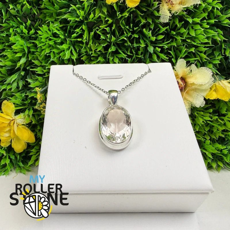 Colgante de cristal de roca en plata de ley 925 – CRYP1867