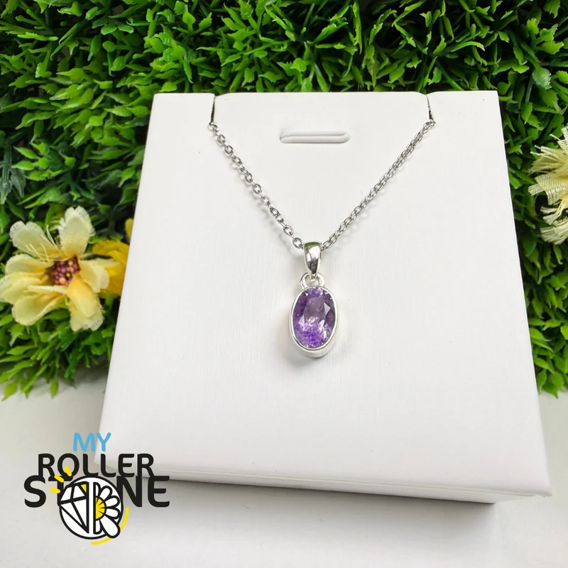 Colgante de amatista en plata de ley 925 – AMFP18