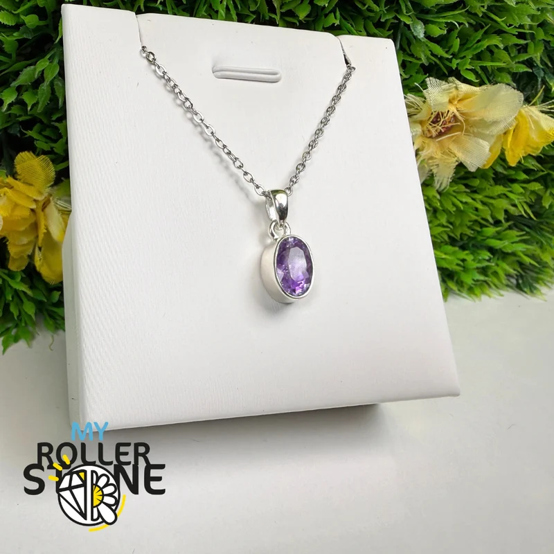 Colgante de amatista en plata de ley 925 – AMFP18