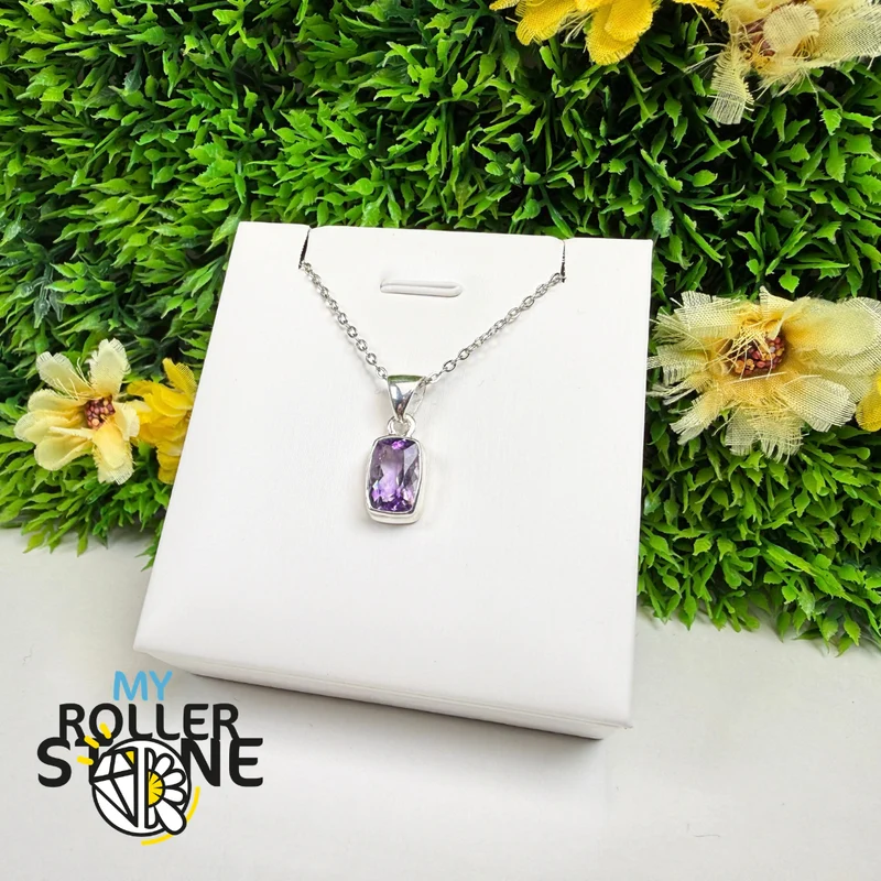 Colgante de amatista en plata de ley 925 – AMFP14