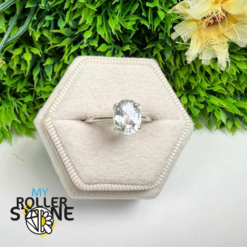 Anillo de topacio blanco en plata de ley 925 – RBC315-WT