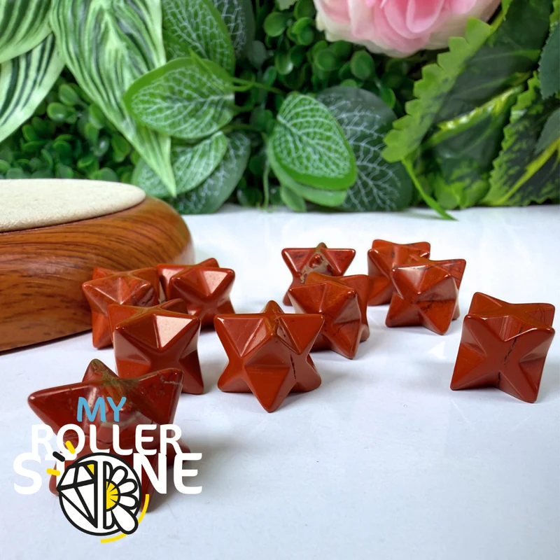 Merkaba de jaspe rojo