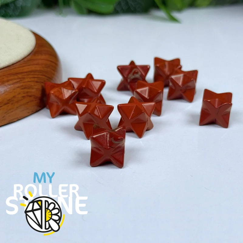 Merkaba de jaspe rojo