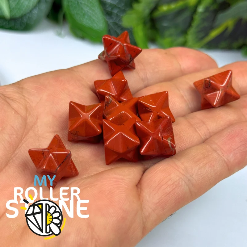 Merkaba de jaspe rojo