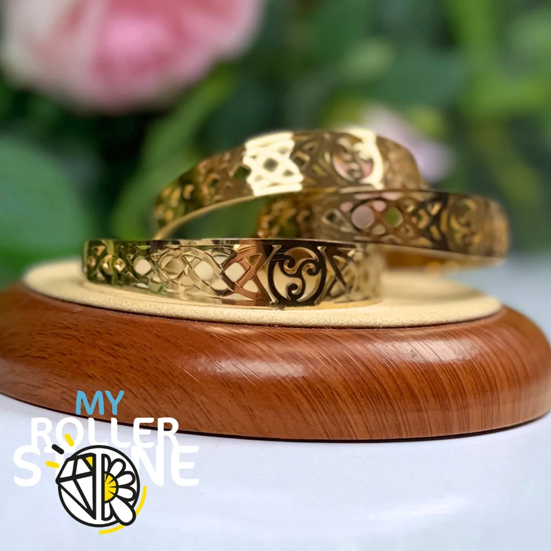 Brazalete celta de oro – Nudo de bruja y Trinidad
