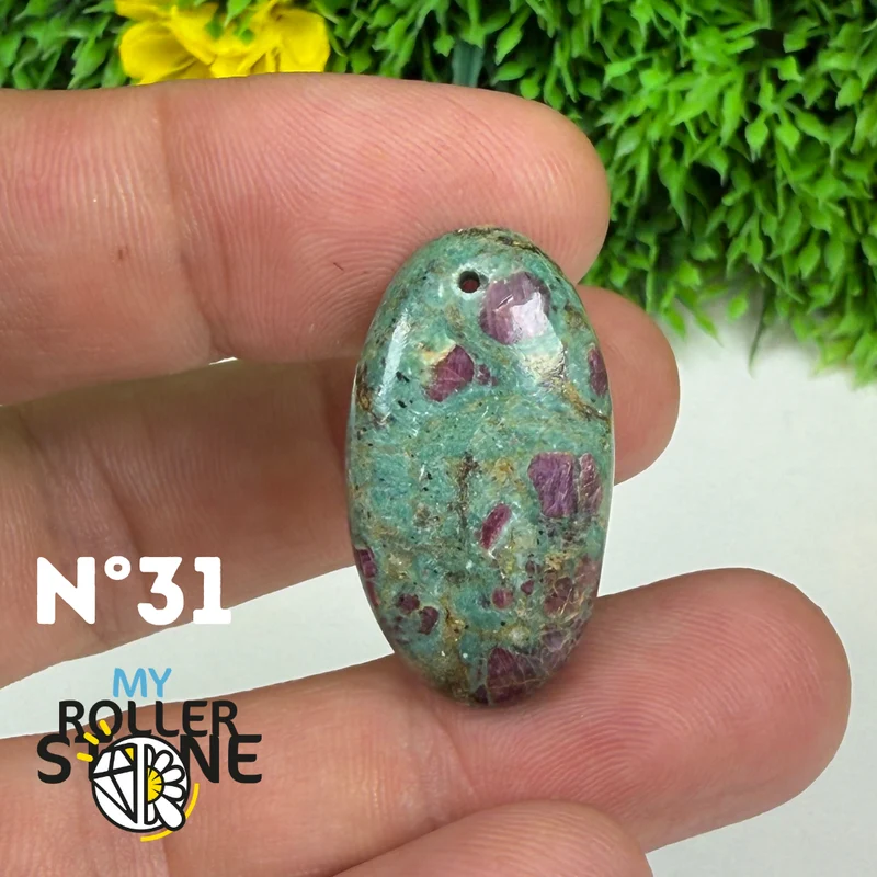 Colgante perforado Ruby Fuchsia 5A