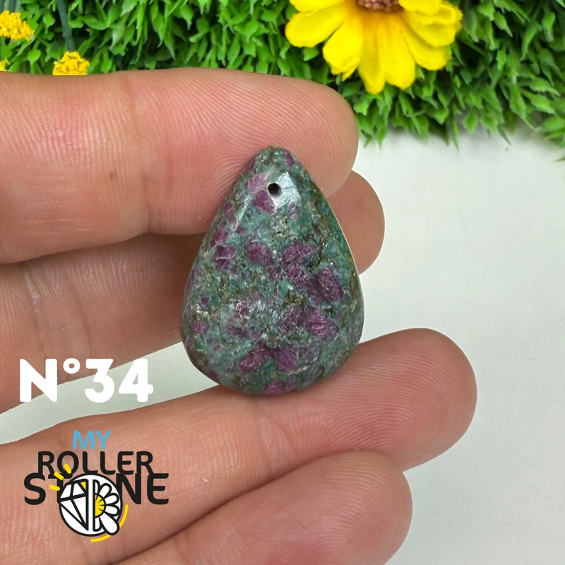 Colgante perforado Ruby Fuchsia 5A