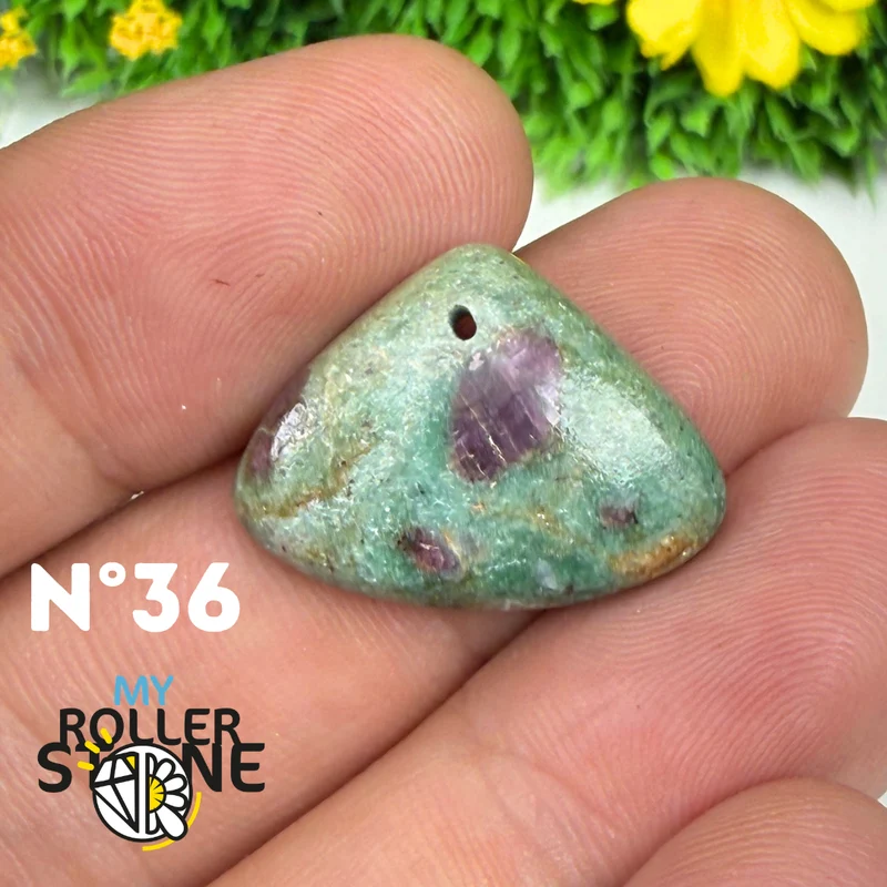 Colgante perforado Ruby Fuchsia 5A