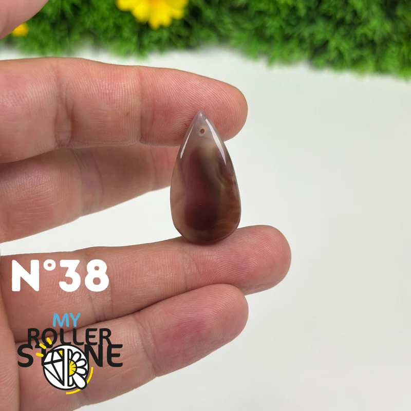Colgante calado de ágata de Botsuana 5A