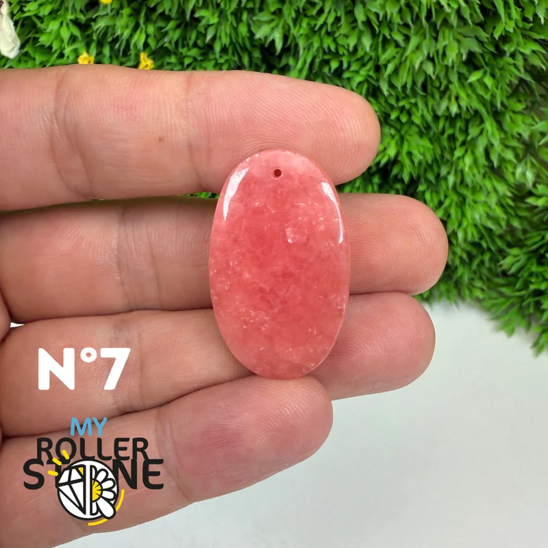 Colgante perforado de rodocrosita de alta calidad