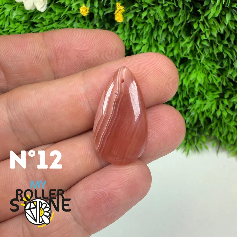 Colgante perforado de rodocrosita de alta calidad