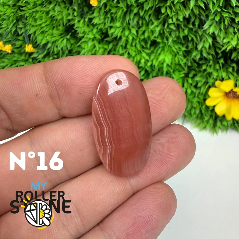 Colgante perforado de rodocrosita de alta calidad