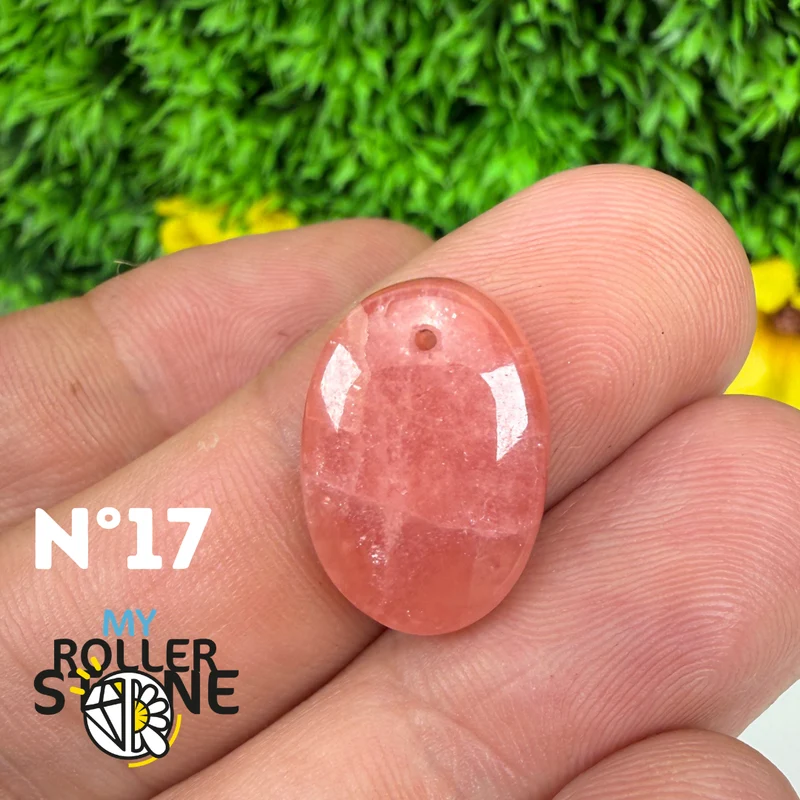 Colgante perforado de rodocrosita de alta calidad