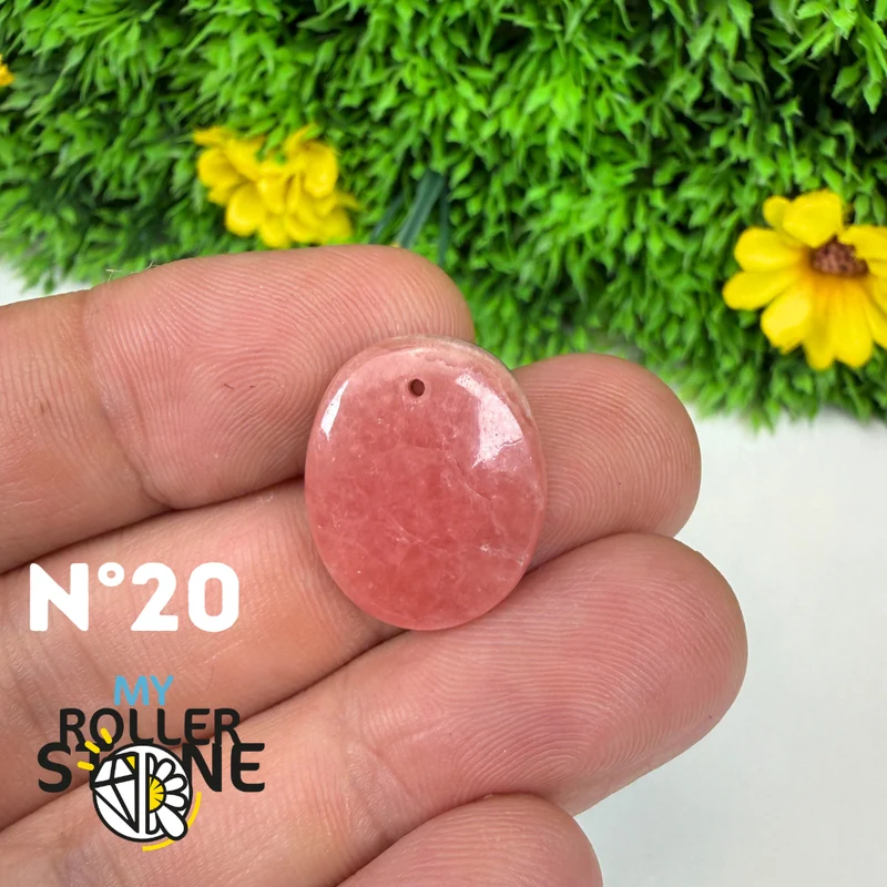 Colgante perforado de rodocrosita de alta calidad
