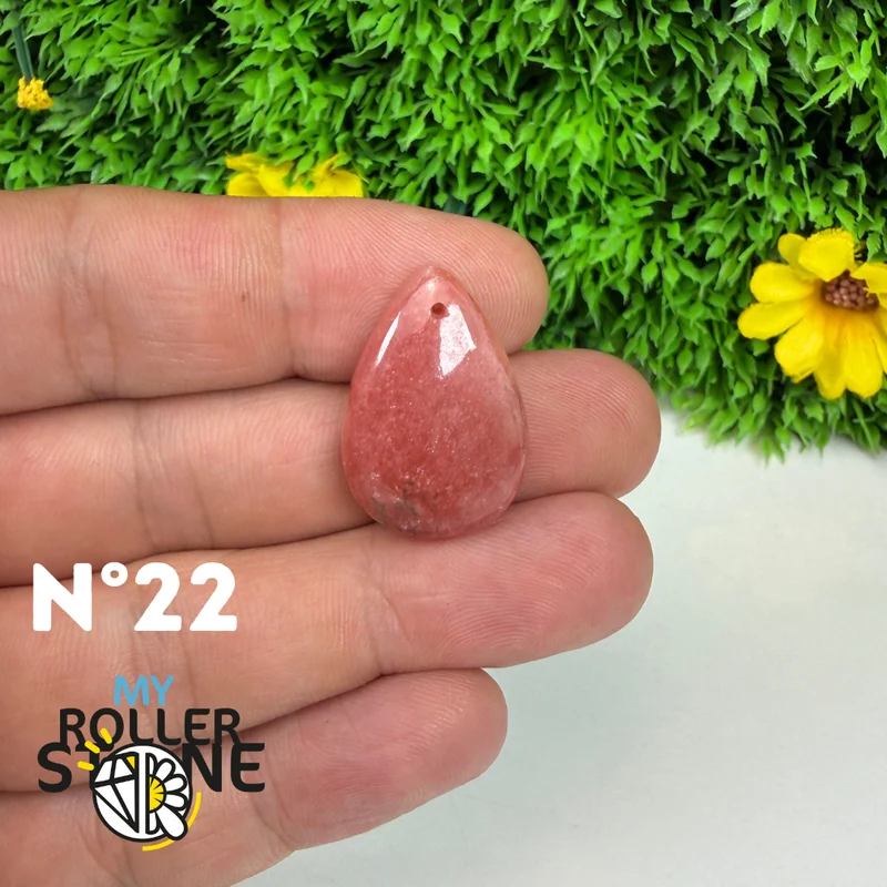 Colgante perforado de rodocrosita de alta calidad