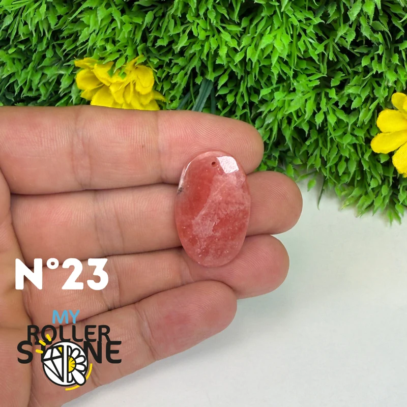 Colgante perforado de rodocrosita de alta calidad