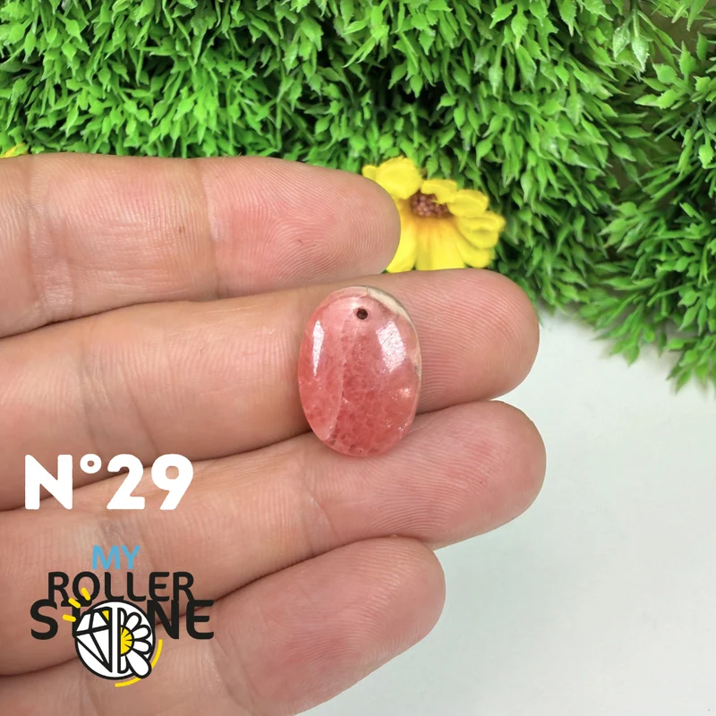 Colgante perforado de rodocrosita de alta calidad