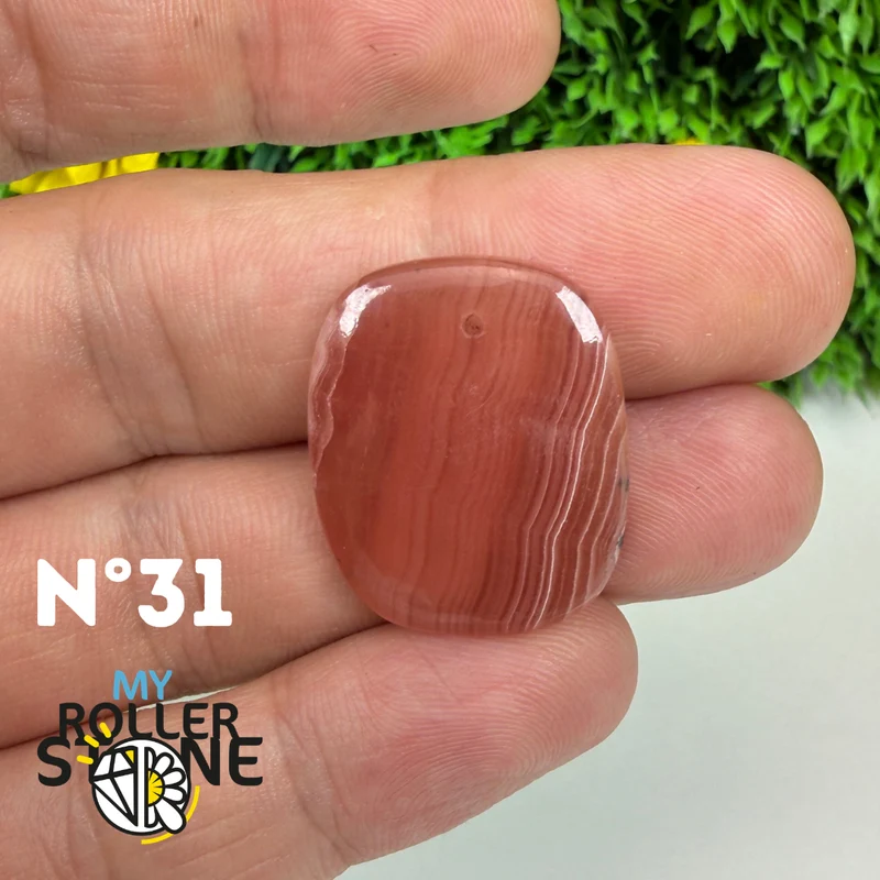 Colgante perforado de rodocrosita de alta calidad