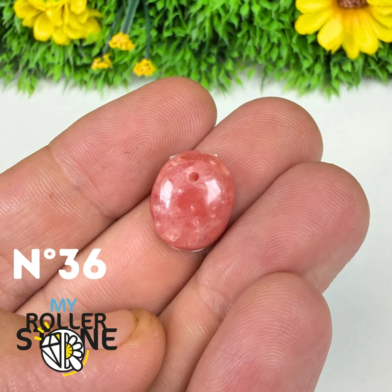 Colgante perforado de rodocrosita de alta calidad
