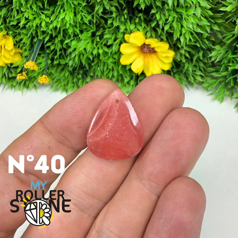Colgante perforado de rodocrosita de alta calidad