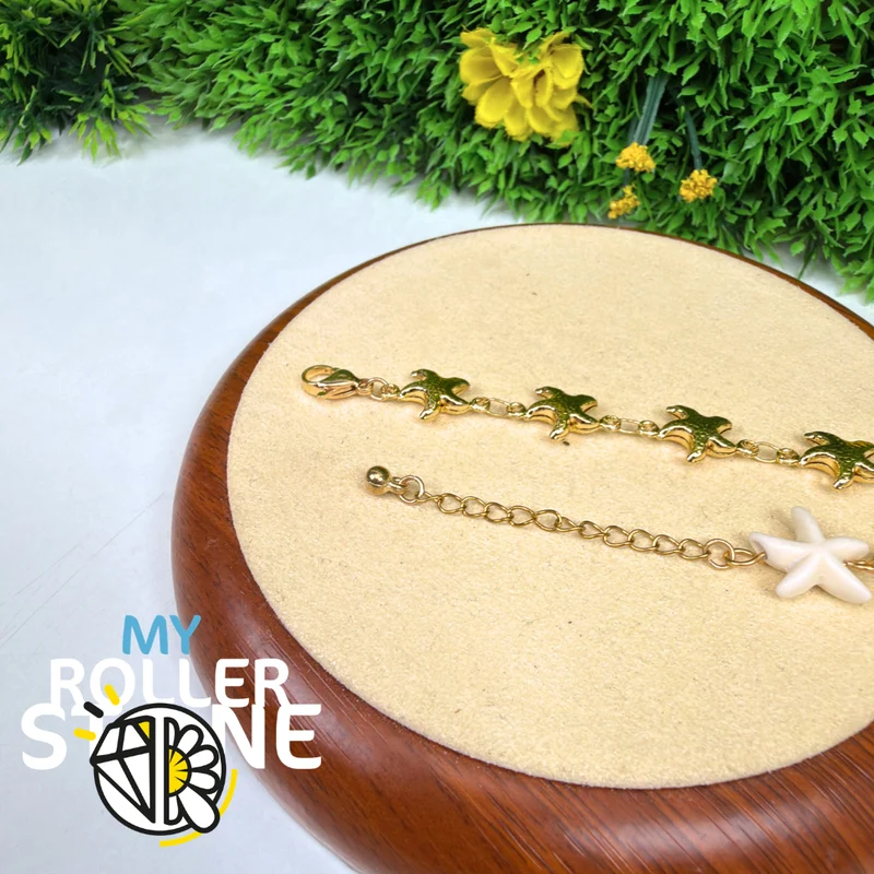 Collar doble con estrella de mar de acero inoxidable