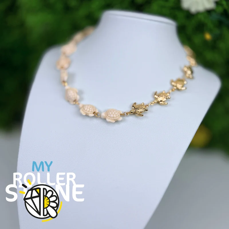 Collar doble de tortugas de acero inoxidable