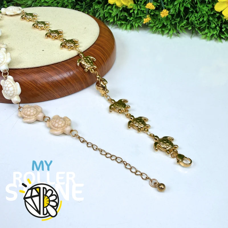 Collar doble de tortugas de acero inoxidable