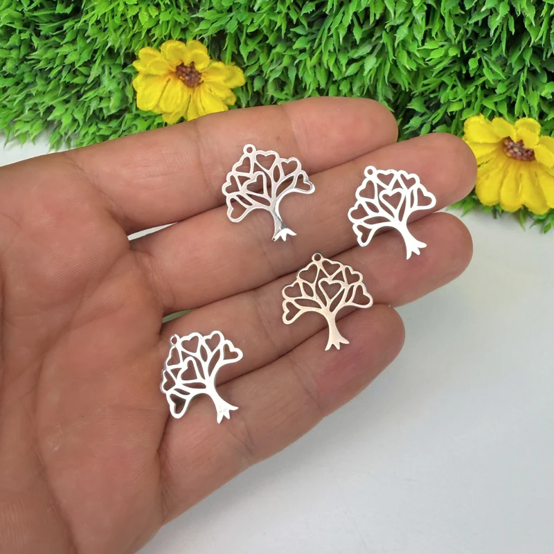 Colgante del Árbol de la Vida y del Corazón en Plata y Oro