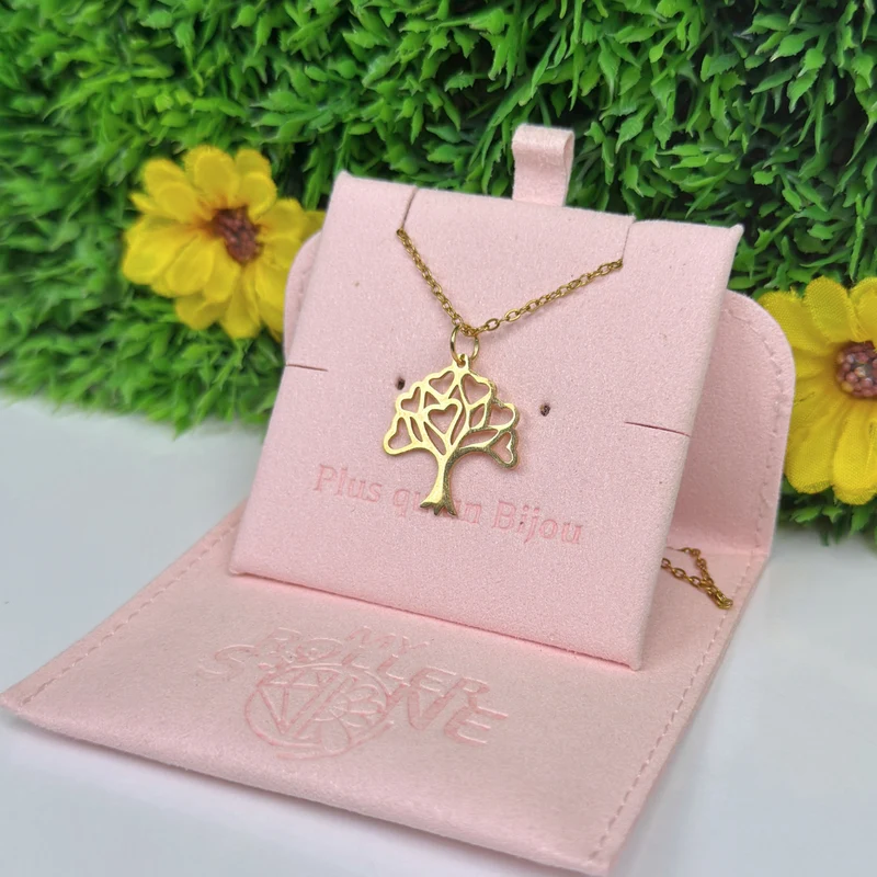 Colgante del Árbol de la Vida y del Corazón en Plata y Oro