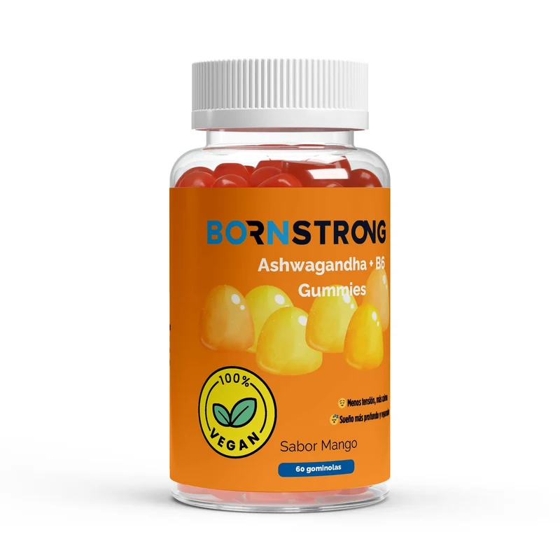 Gominolas Ashwagandha + Vitamina B6 • Calma Natural • Sueño Reparador • Estrés bajo control