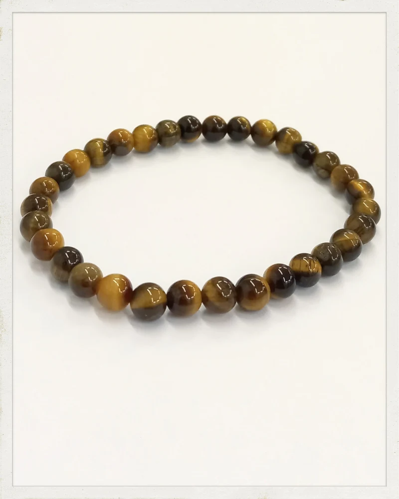 Pulsera de ojo de tigre (Bola de 6 mm.)