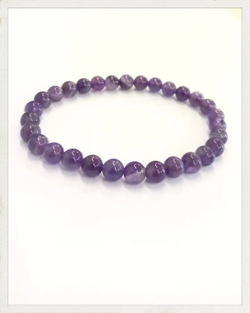 Pulsera de amatista (Bola de 6 mm.)
