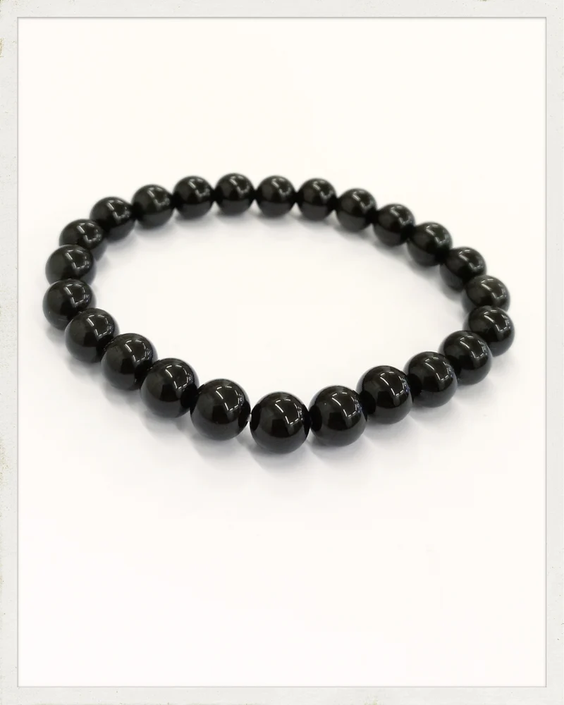 Pulsera de obsidiana (Bola de 8 mm.)