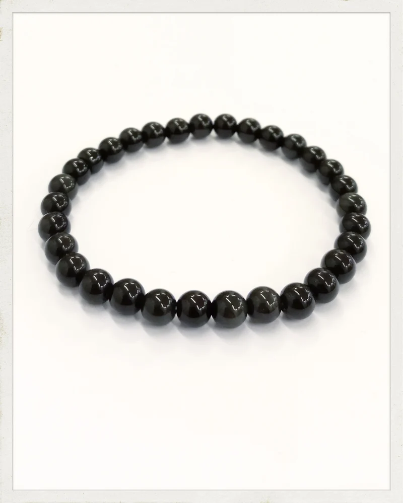 Pulsera de obsidiana (Bola de 6 mm.)