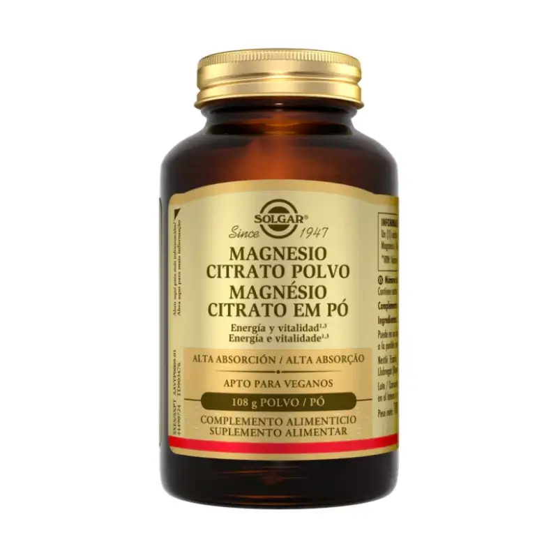 Solgar Magnesio Citrato Polvo, 108 gr