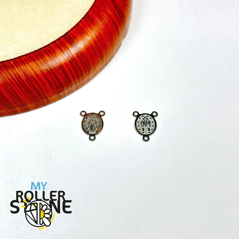 Medalla de rosario de 14,5 x 10 mm