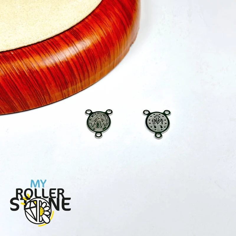 Medalla de rosario de 14,5 x 10 mm