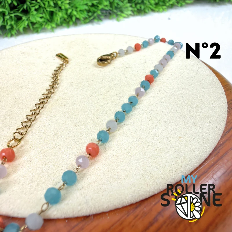 Pulsera de cuentas facetadas de 3,5 mm