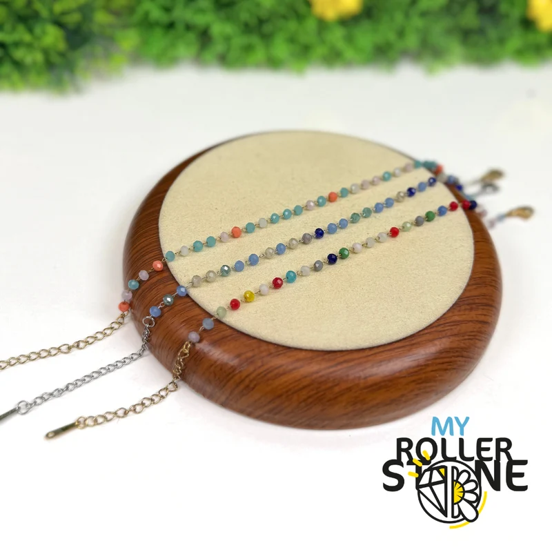Pulsera de cuentas facetadas de 3,5 mm