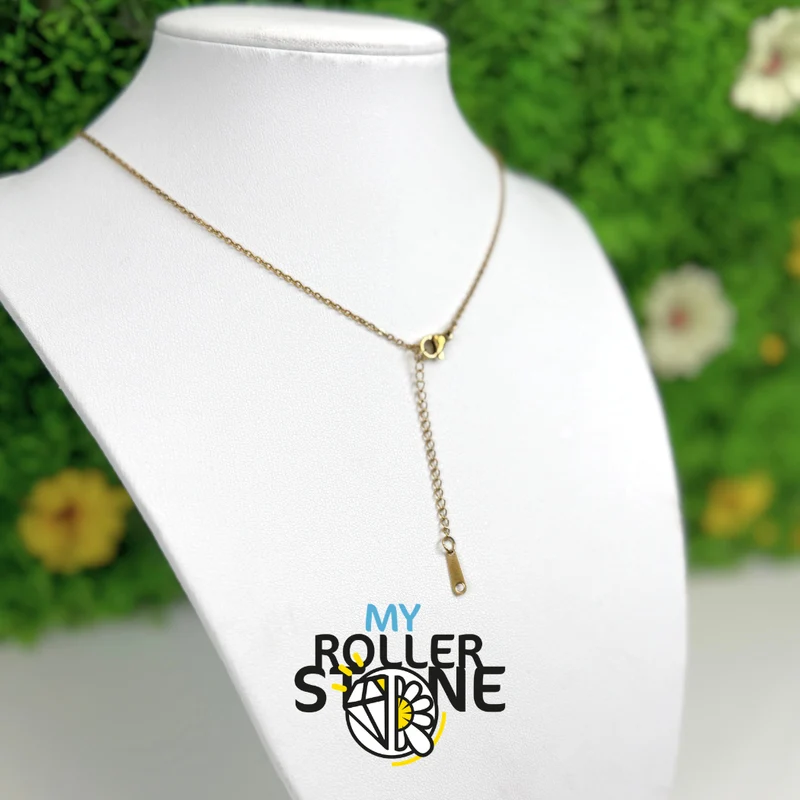 Collar de loto de acero inoxidable