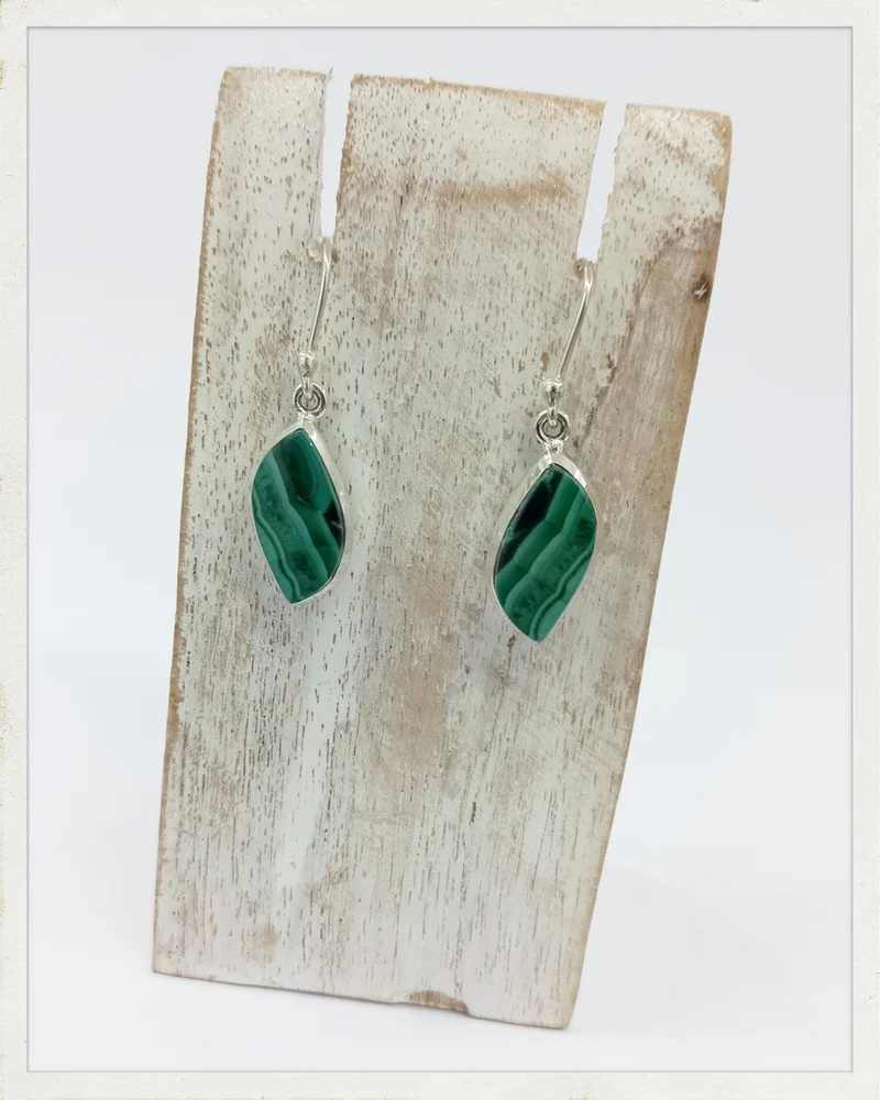 Pendientes de malaquita y plata (EXCLUSIVO ONLINE)