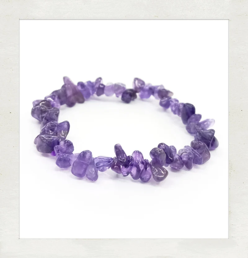 Pulsera de chips de amatista