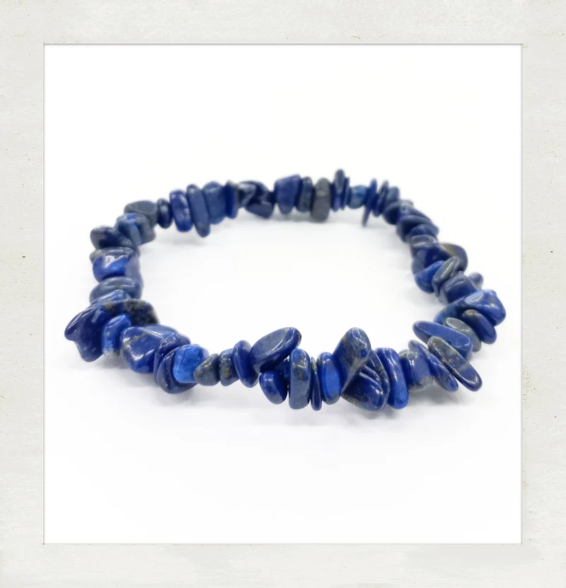 Pulsera de chips de lapislázuli
