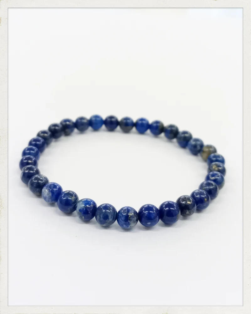Pulsera de lapislázuli (Bola de 6 mm.)